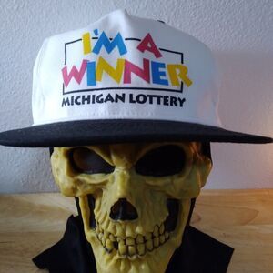 Vintage 90s Swingster I'm A Winner Michigan Lottery Snap Back Hat
